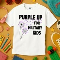 Purple Up For Military Child Month Kids T-Shirt thumb 3