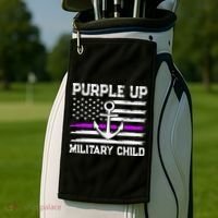 Purple Up For Military Child Month Golf Towel thumb 2