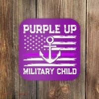 Purple Up For Military Child Month Coaster thumb 0