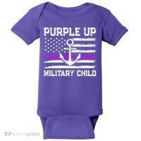 Purple Up For Military Child Month Baby Bodysuit thumb 0