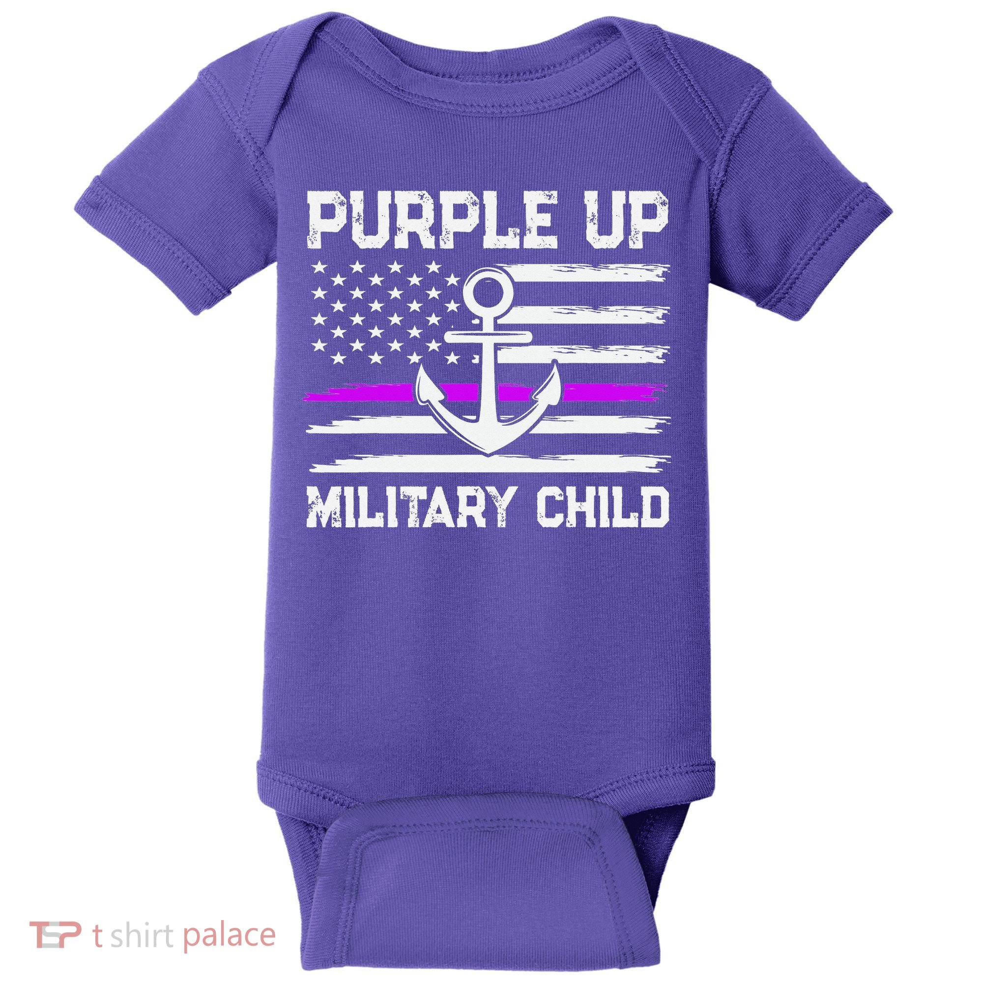 Purple Up For Military Child Month Baby Bodysuit