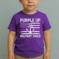 Purple Up For Military Child Month Toddler T-Shirt thumb 2