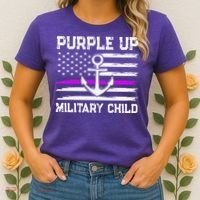 Purple Up For Military Child Month Women's T-Shirt thumb 2