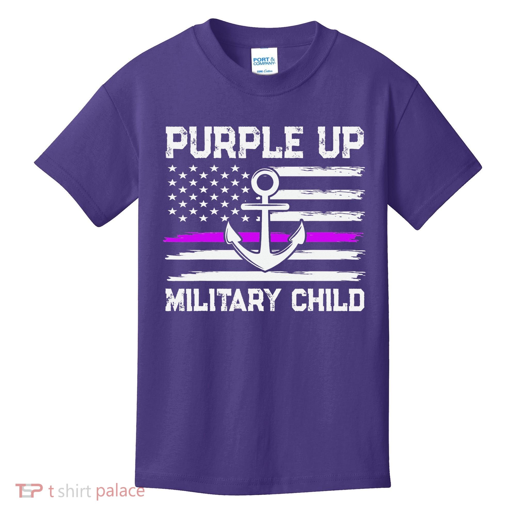 Purple Up For Military Child Month Kids T-Shirt
