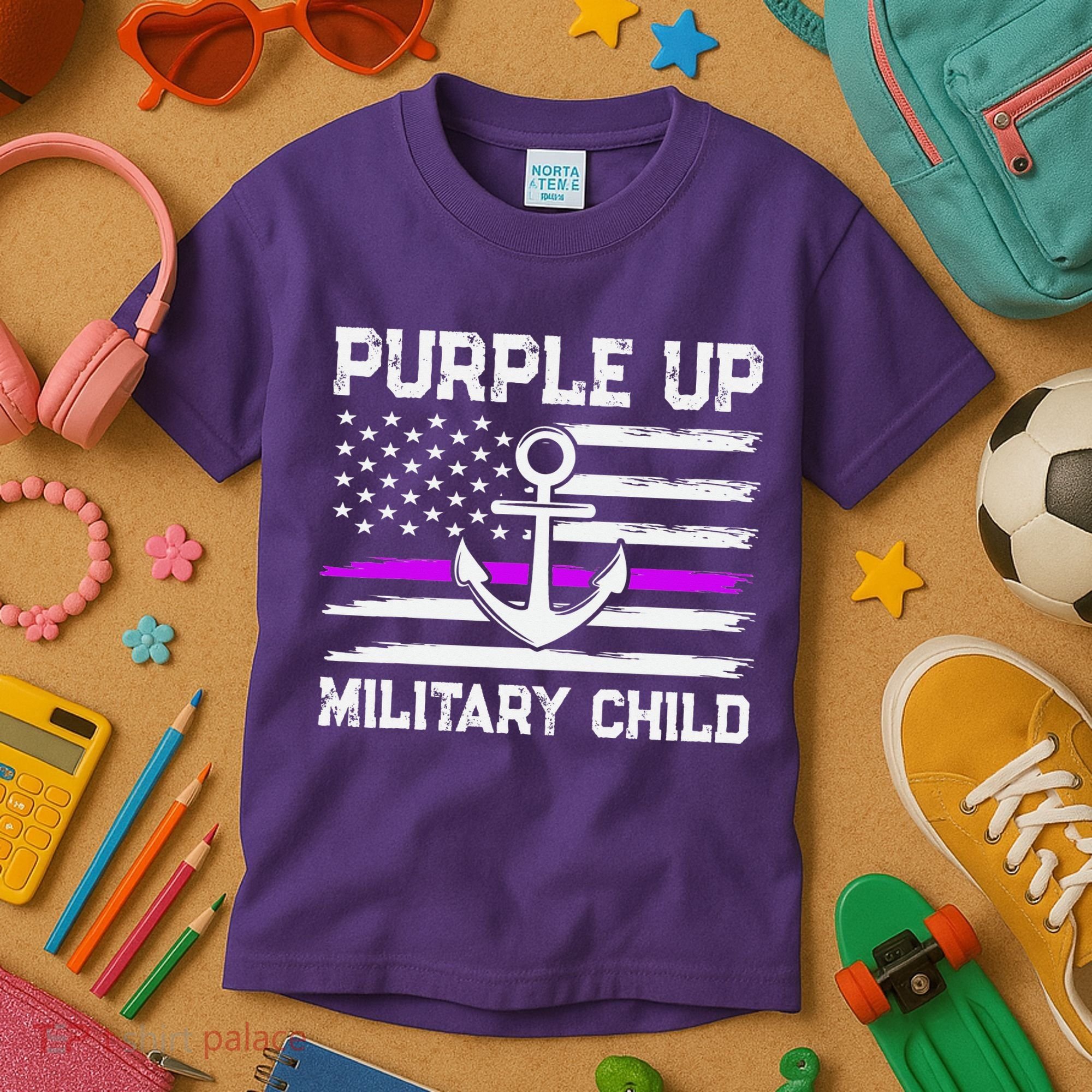 Purple Up For Military Child Month Kids T-Shirt