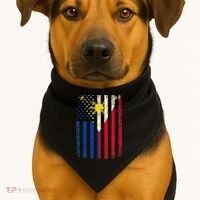 Philippines Usa Flag USA-Made Doggie Bandana thumb 1