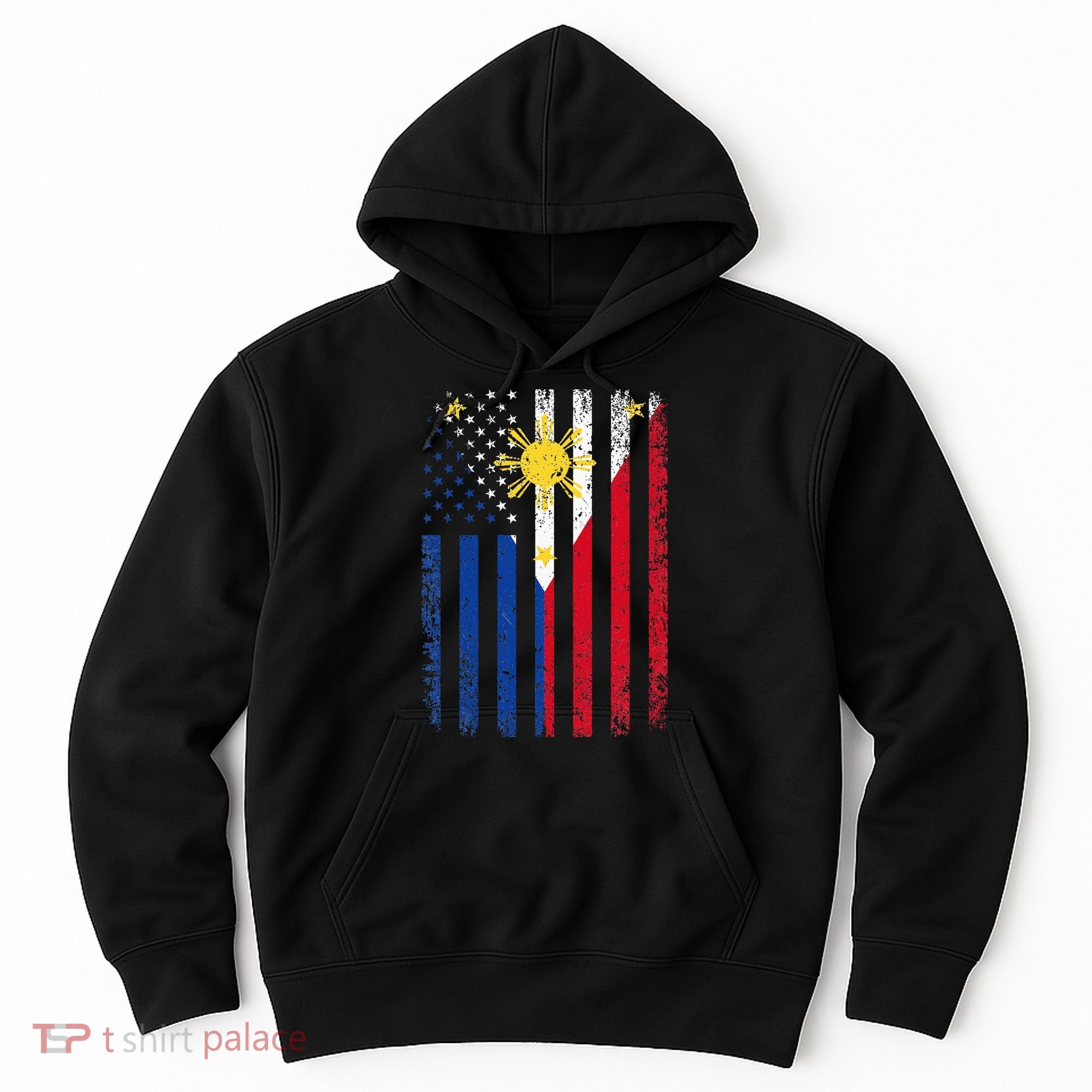 Philippines Usa Flag Hoodie