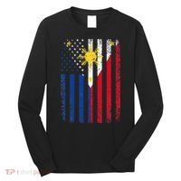 Philippines Usa Flag Long Sleeve Shirt thumb 0