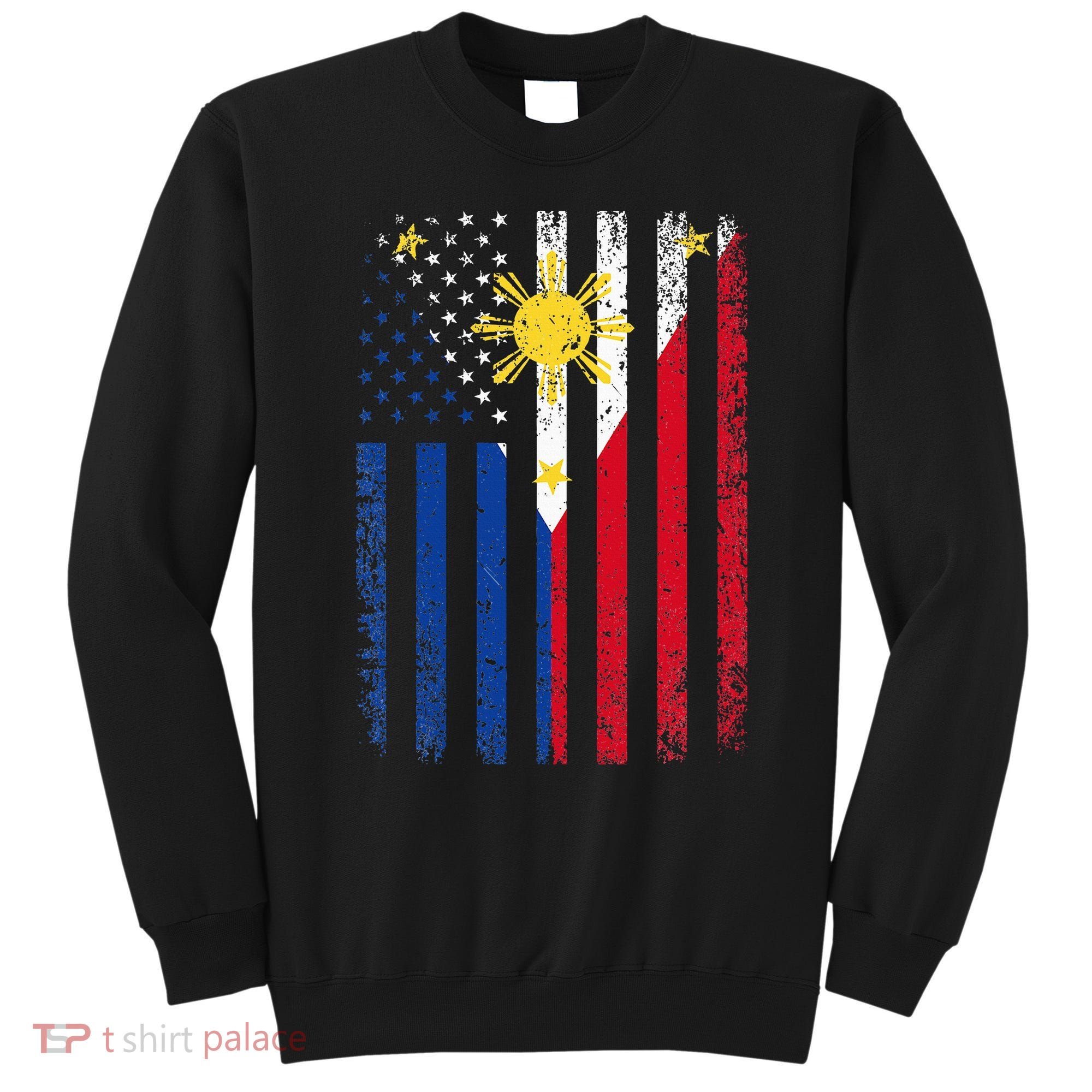 Philippines Usa Flag Sweatshirt