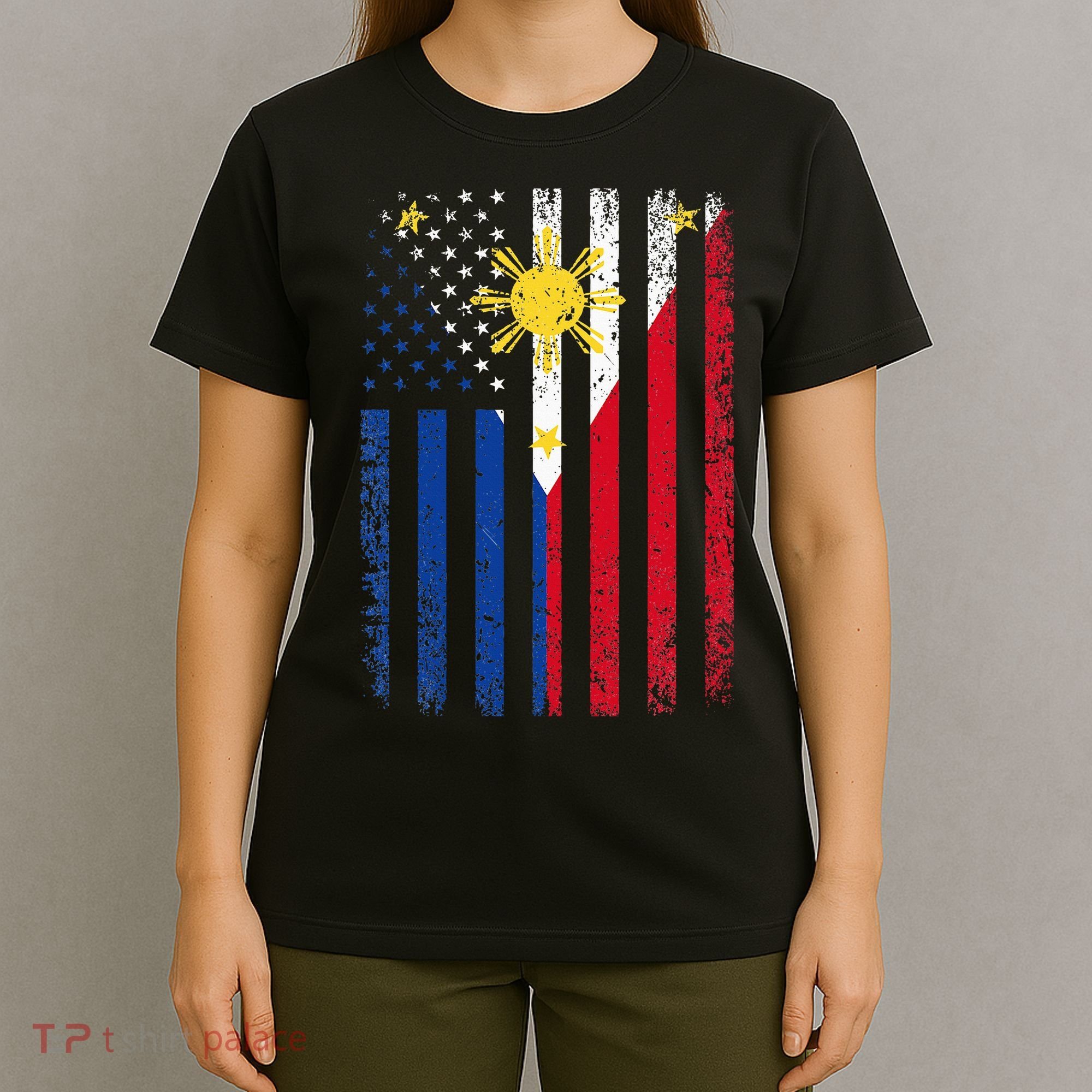 Philippines Usa Flag T-Shirt