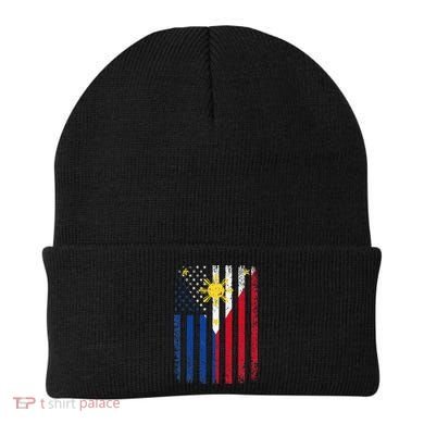 Philippines Usa Flag Beanie