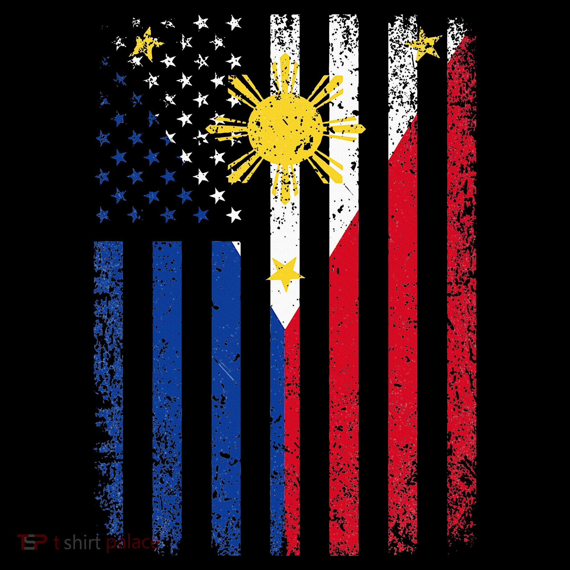 Philippines Usa Flag Women's Hoodie