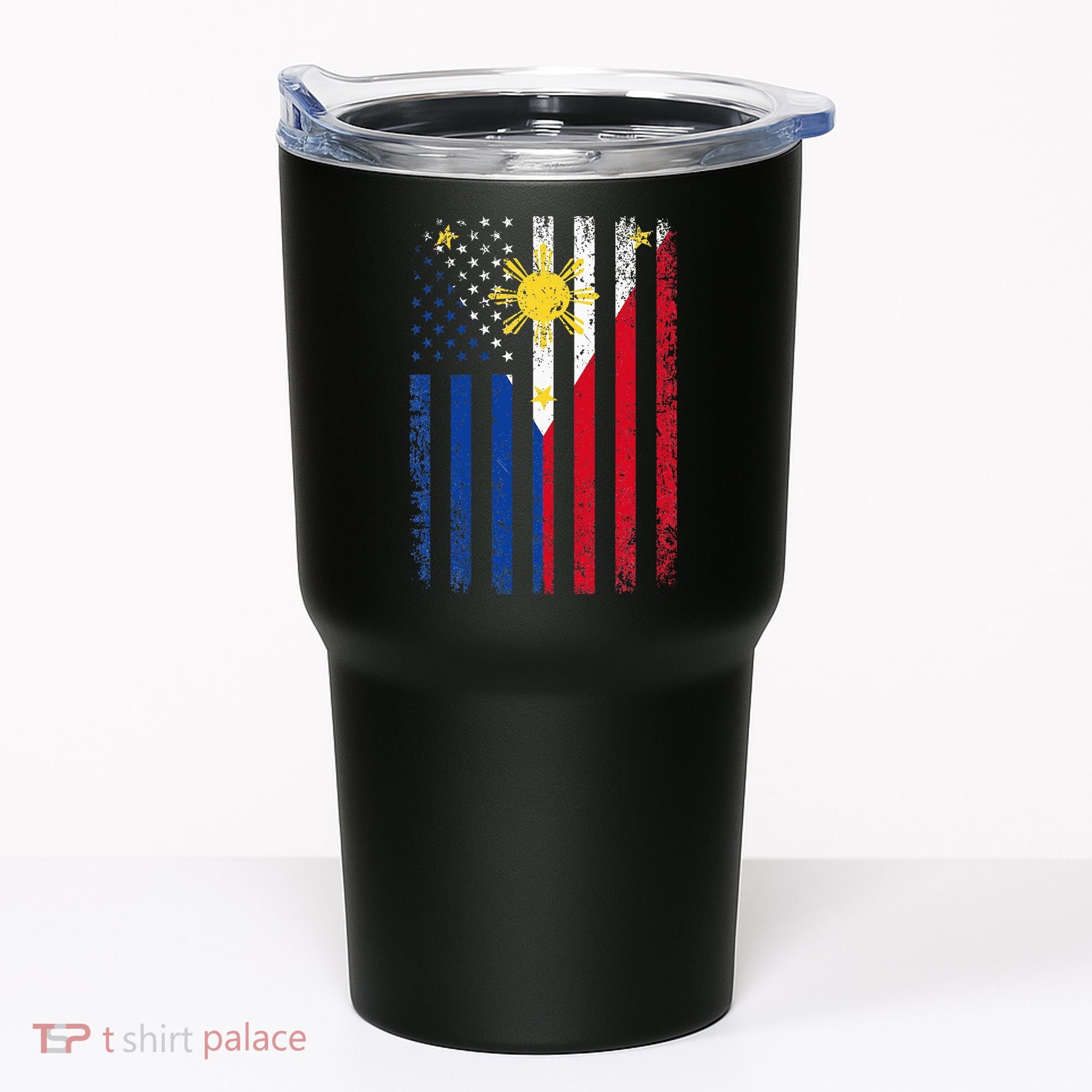 Philippines Usa Flag Tumbler