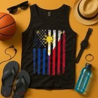 Philippines Usa Flag Tank Top thumb 4