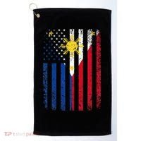 Philippines Usa Flag Golf Towel thumb 0