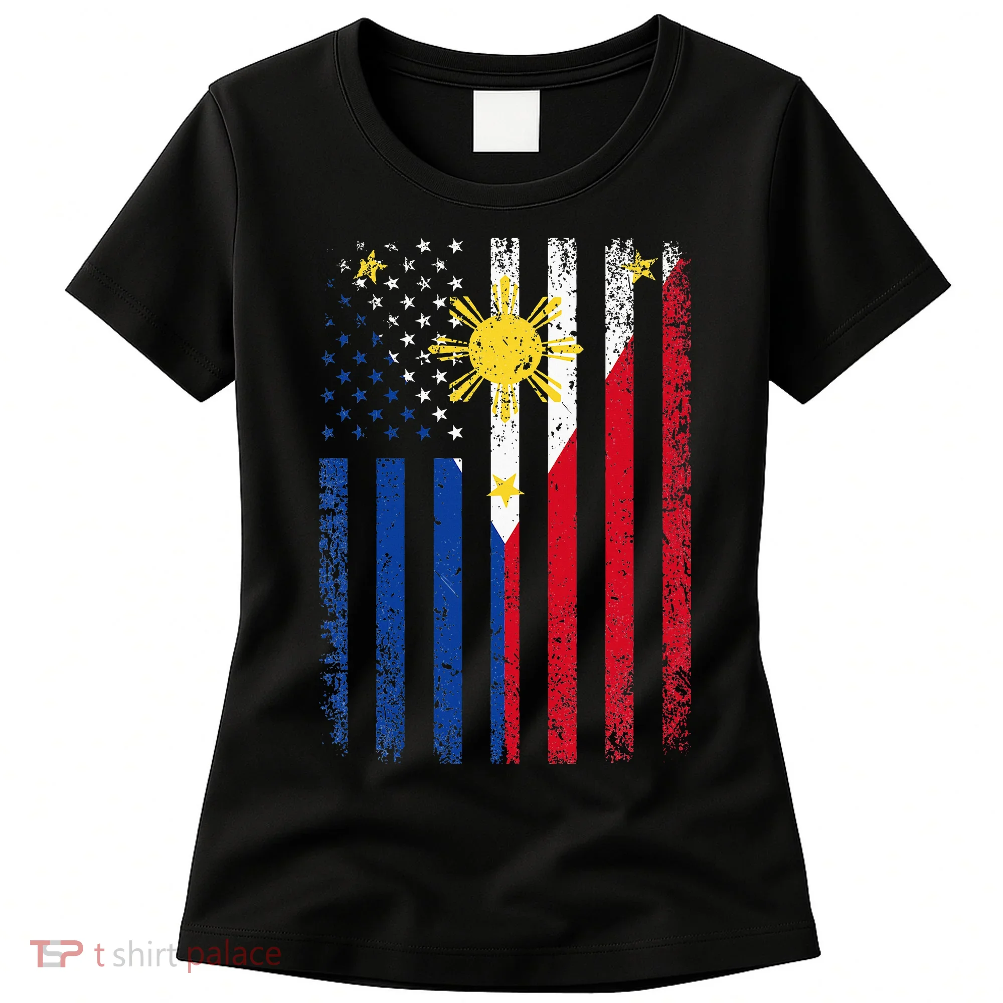 Philippines Usa Flag Women's T-Shirt