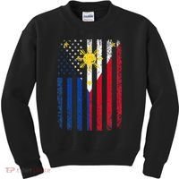 Philippines Usa Flag Kids Sweatshirt thumb 0