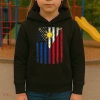Philippines Usa Flag Kids Hoodie thumb 3