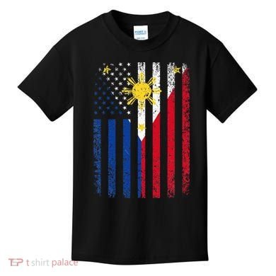 Philippines Usa Flag Kids T-Shirt