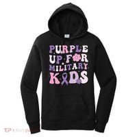 Purple Up For Military Groovy Military Child Month  Women's Hoodie thumb 0