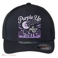 Purple Up For Military Kids Dandelion Flexfit Unipanel Trucker Cap thumb 0