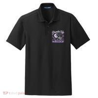 Purple Up For Military Kids Dandelion Dry Zone Grid Polo thumb 0