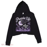 Purple Up For Military Kids Dandelion Crop Fleece Hoodie thumb 0