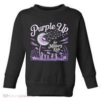 Purple Up For Military Kids Dandelion Toddler Sweatshirt thumb 0