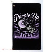 Purple Up For Military Kids Dandelion Golf Towel thumb 0