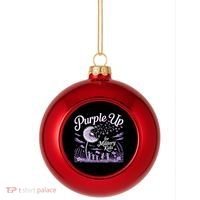 Purple Up For Military Kids Dandelion Plastic Christmas Ball Ornament thumb 0