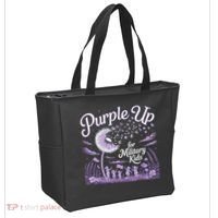 Purple Up For Military Kids Dandelion Tote Bag thumb 2