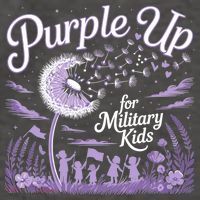 Purple Up For Military Kids Dandelion Vector Backpack thumb 2
