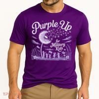 Purple Up For Military Kids Dandelion Cooling Performance Crew T-Shirt thumb 2