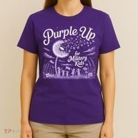 Purple Up For Military Kids Dandelion T-Shirt thumb 4
