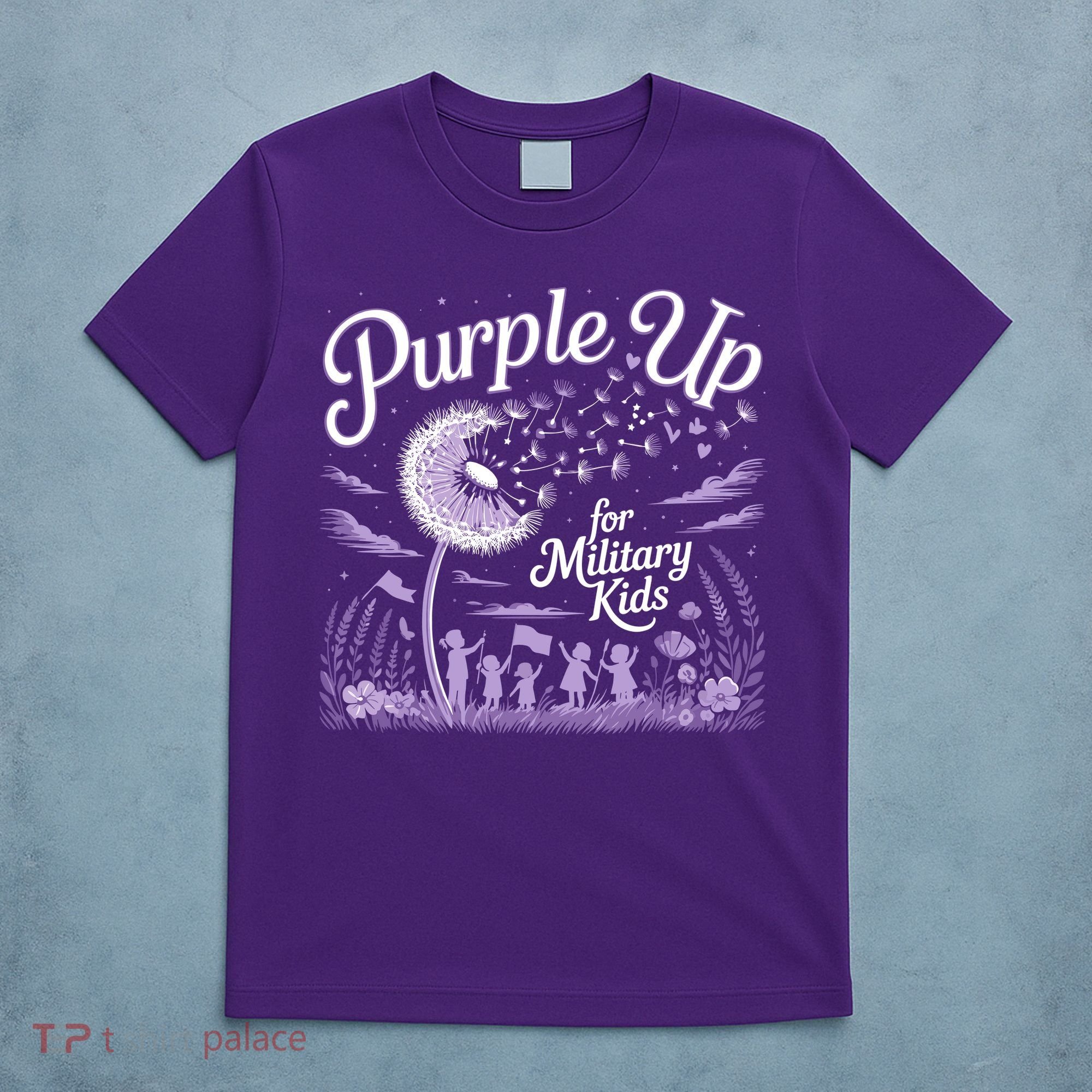 Purple Up For Military Kids Dandelion T-Shirt