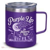 Purple Up For Military Kids Dandelion 12oz Stainless Steel Coffee Mug thumb 0
