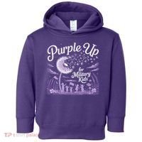Purple Up For Military Kids Dandelion Toddler Hoodie thumb 0