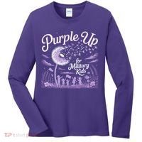 Purple Up For Military Kids Dandelion Women's Long Sleeve Shirt thumb 0