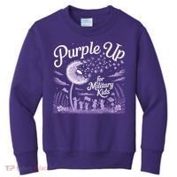 Purple Up For Military Kids Dandelion Kids Sweatshirt thumb 0