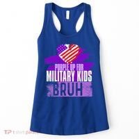 Purple Up For Military  Us Flag Cool Military Child Month Women's Tank Top thumb 0