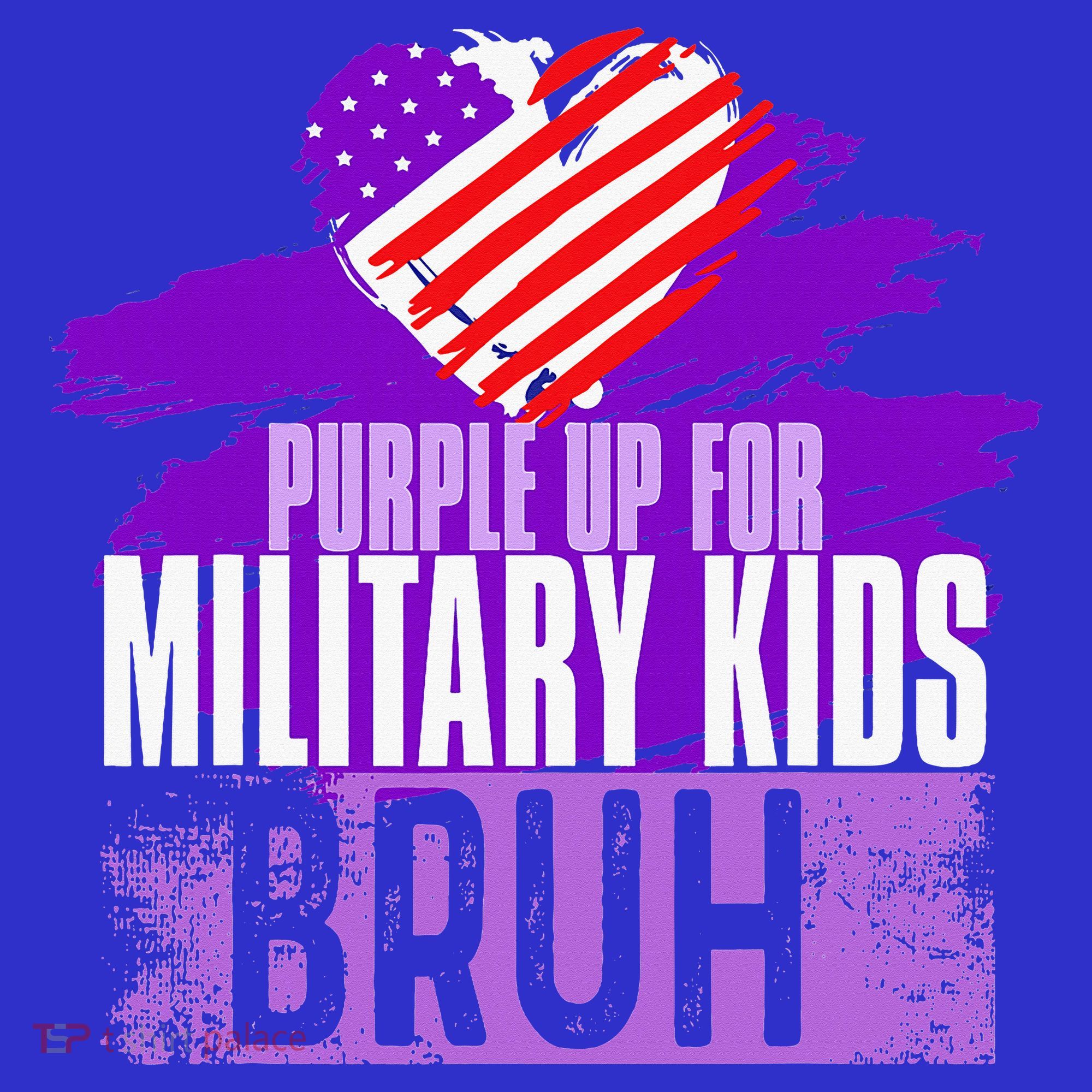 Purple Up For Military  Us Flag Cool Military Child Month Women's Tank Top