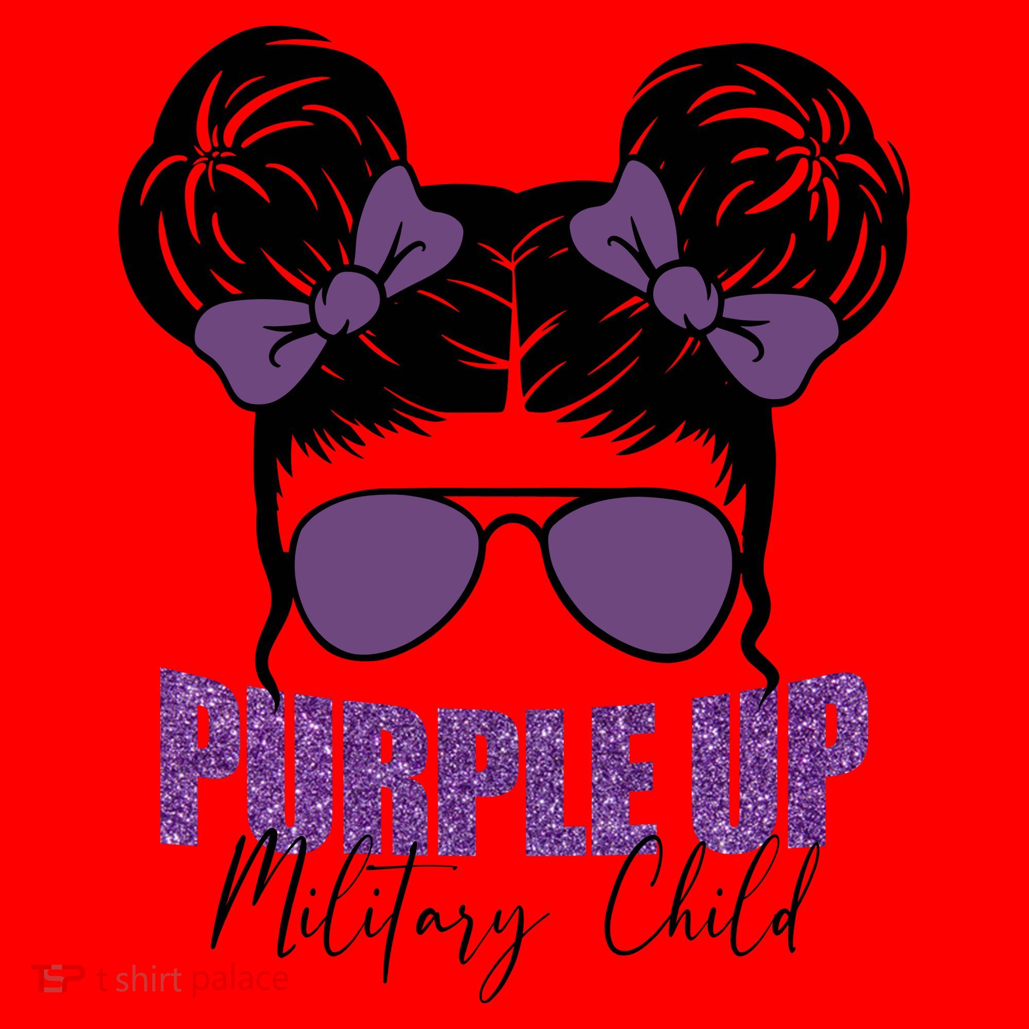 Purple Up For Military Child Awareness Santa Hat