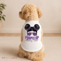 Purple Up For Military Child Awareness Doggie Tank thumb 2