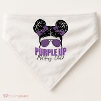 Purple Up For Military Child Awareness USA-Made Doggie Bandana thumb 0