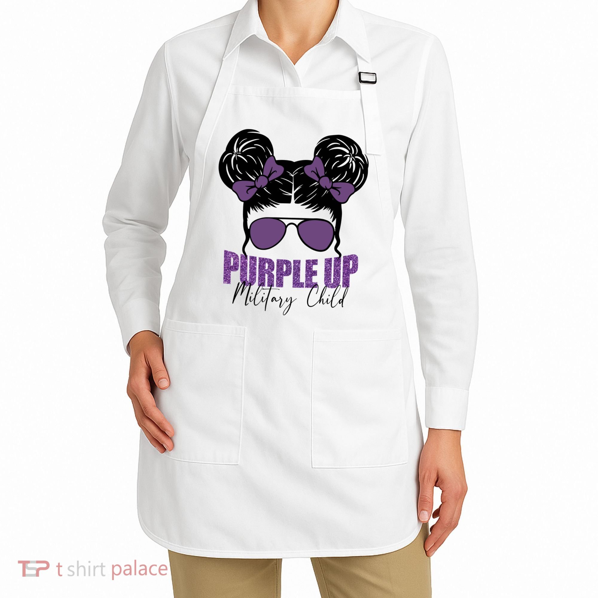 Purple Up For Military Child Awareness Apron