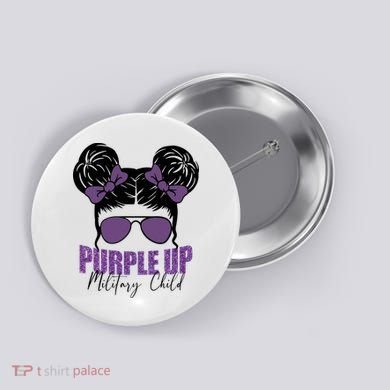 Purple Up For Military Child Awareness Button