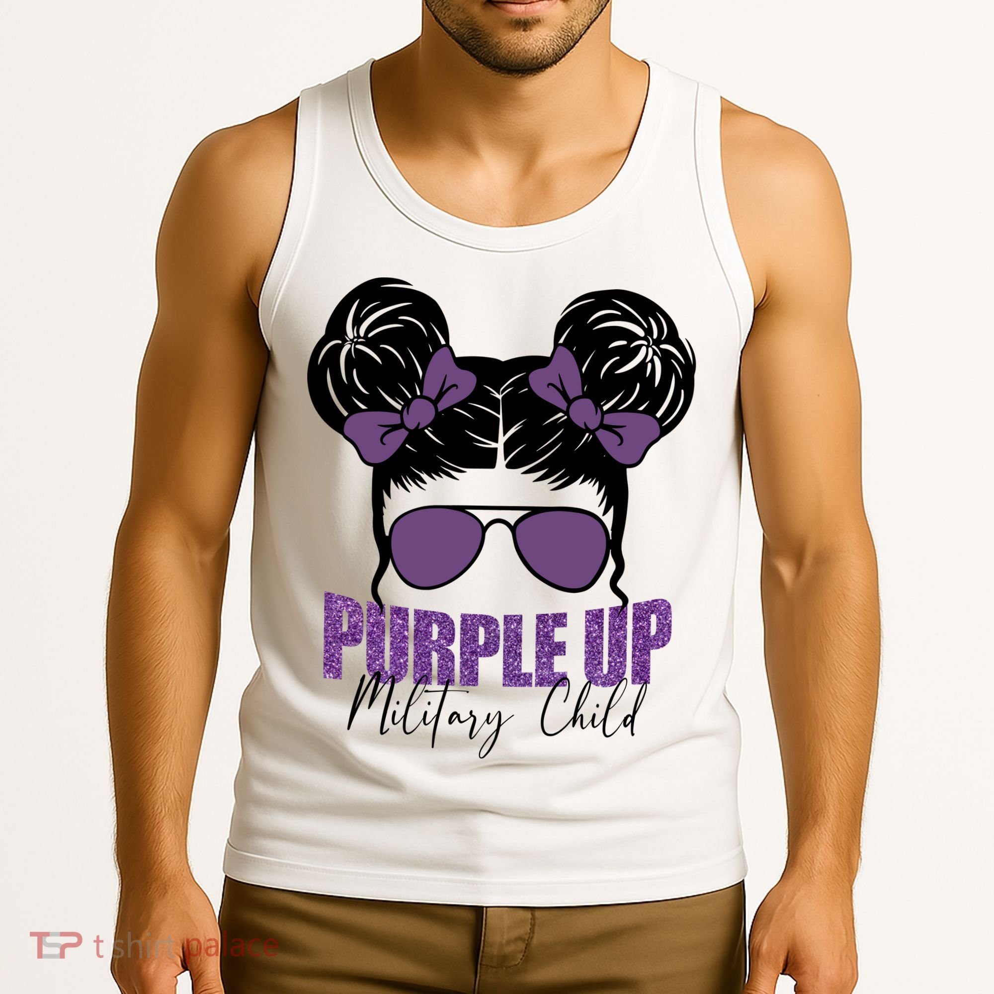 Purple Up For Military Child Awareness Tank Top