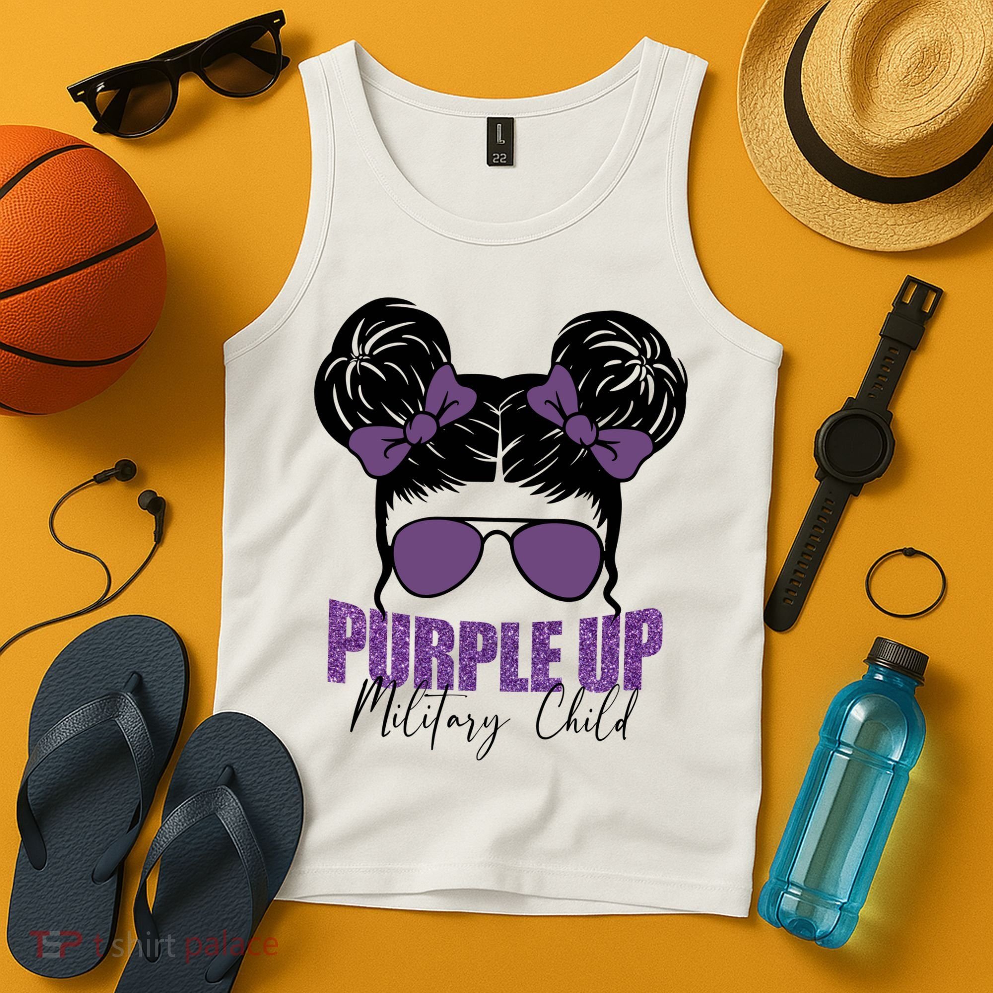 Purple Up For Military Child Awareness Tank Top