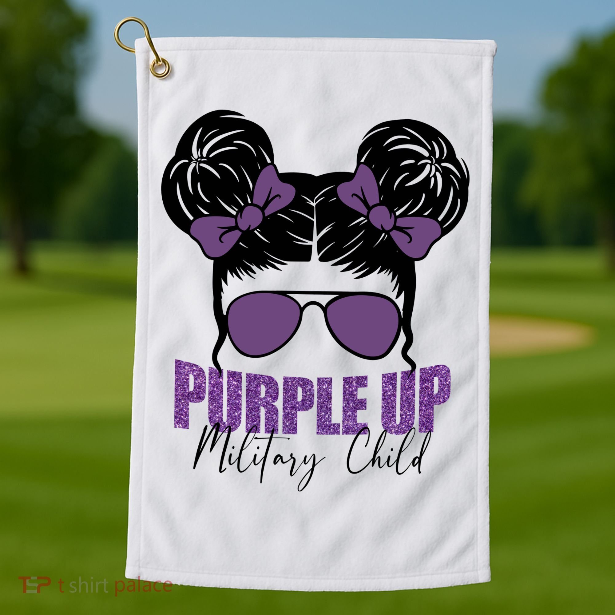 Purple Up For Military Child Awareness Golf Towel