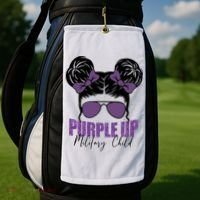 Purple Up For Military Child Awareness Golf Towel thumb 2